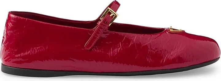 Women's Patent Leather Ballerinas - Red - Size 6
