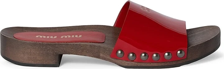 Women's Patent Leather Clogs - Black - Size 6 - Image 10