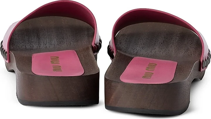 Women's Patent Leather Clogs - Black - Size 6 - Image 11