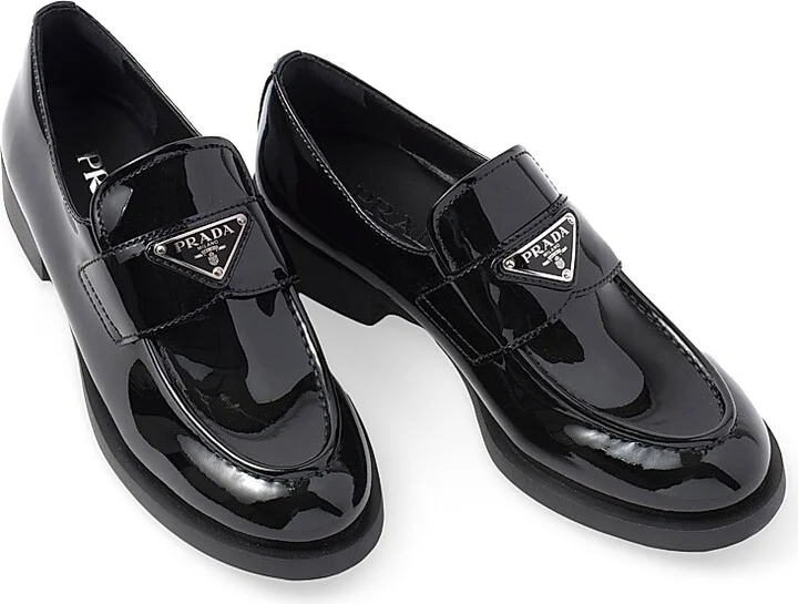 Women's Patent Leather Loafers - Black - Size 6.5 - Image 3