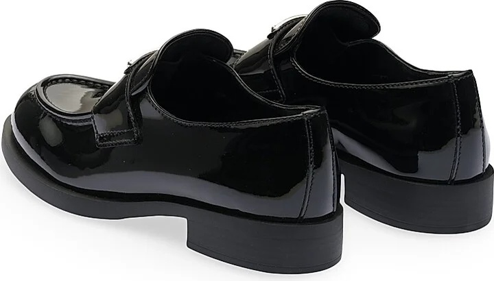 Women's Patent Leather Loafers - Black - Size 6.5 - Image 4