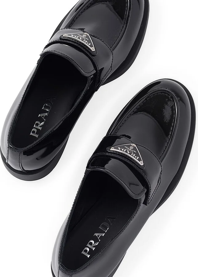 Women's Patent Leather Loafers - Black - Size 6.5 - Image 5
