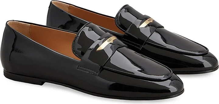 Women's Patent Leather Loafers - Nero - Size 5 - Image 2