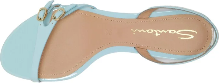 Women's patent leather mid-heel sandal - Image 2