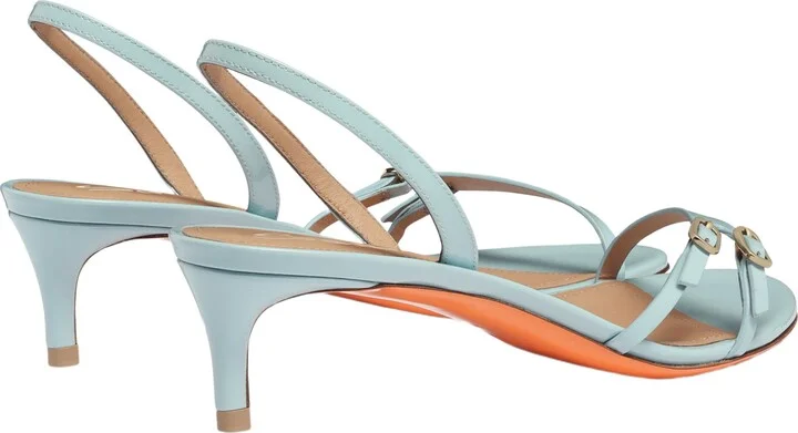 Women's patent leather mid-heel sandal - Image 4