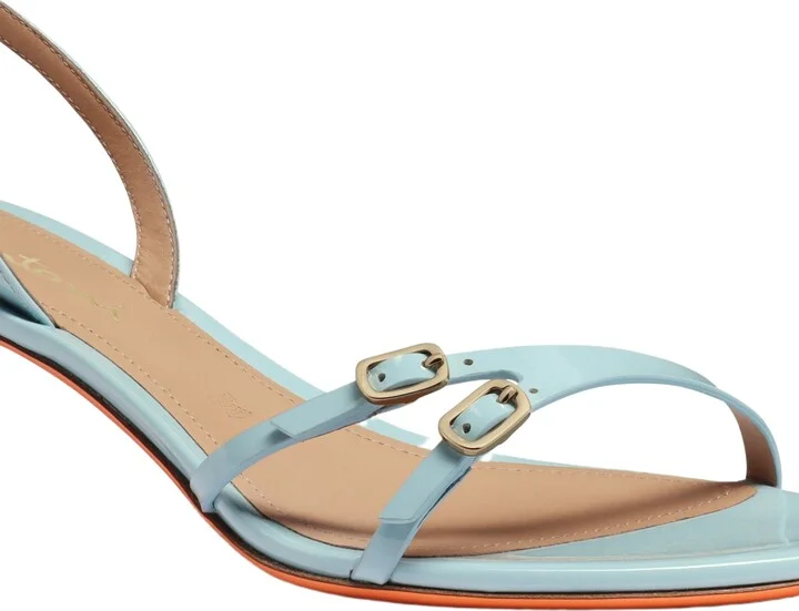 Women's patent leather mid-heel sandal - Image 5