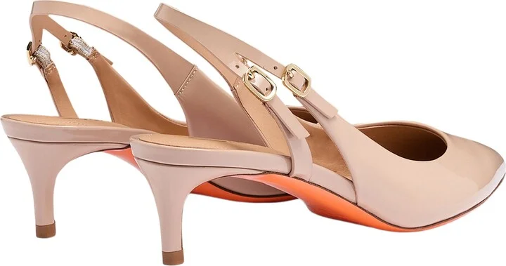 Women's patent leather mid-heel slingback - Image 4