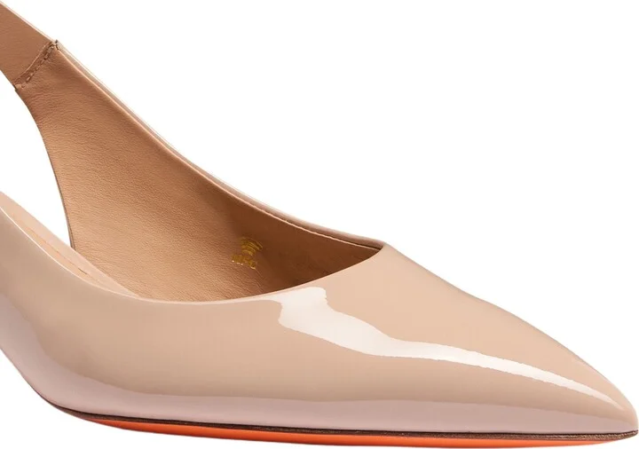 Women's patent leather mid-heel slingback - Image 5