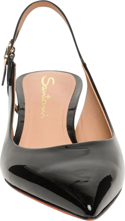 Women's patent leather mid-heel slingback - Image 7