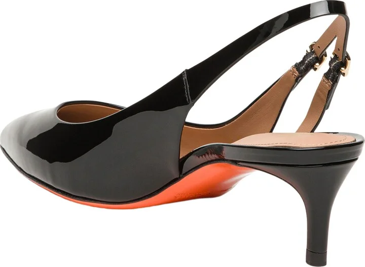 Women's patent leather mid-heel slingback - Image 9