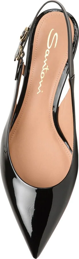 Women's patent leather mid-heel slingback - Image 10