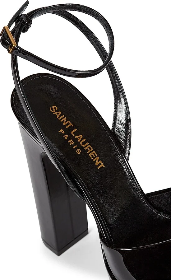 Women's Patent Leather Platform Sandals - Nero - Size 7 - Image 4