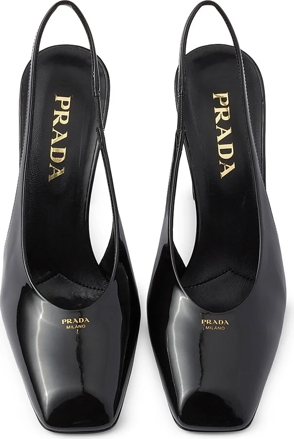Women's Patent Leather Slingback 85MM Pumps - Red - Size 7 - Image 10