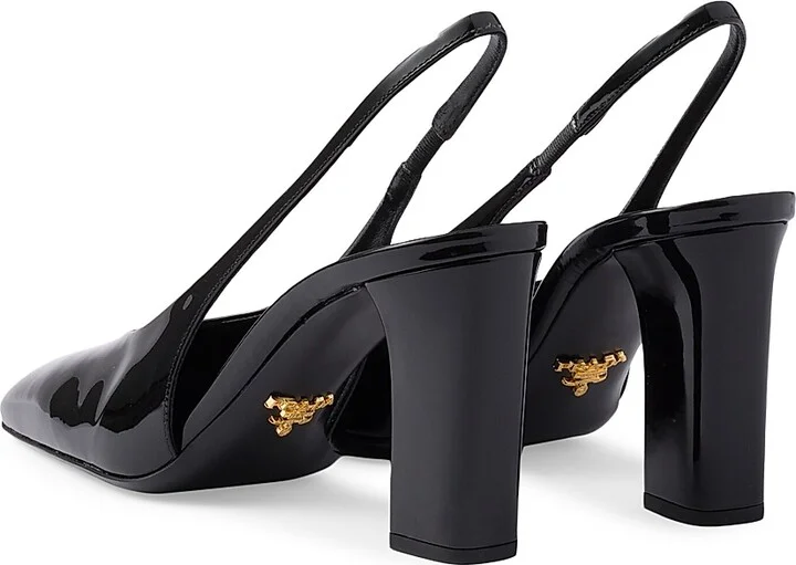 Women's Patent Leather Slingback 85MM Pumps - Red - Size 7 - Image 11