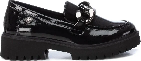 Women's Patent Leatherette Moccasins 143205 Black