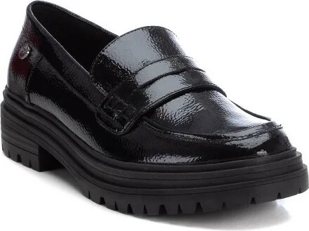Women's Patent Leatherette Moccasins 14351 Black - Image 2