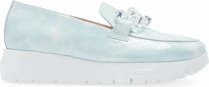 Women's Patent Loafer In Iris Aloe
