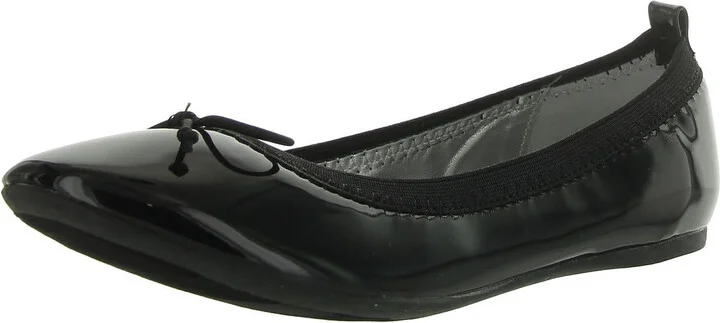 Womens Patent Round toe Ballet Flats