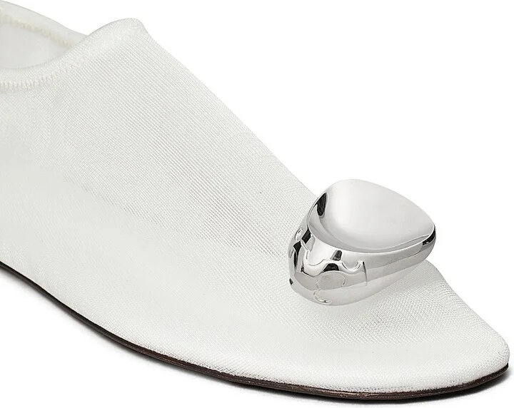 Women's Patos Adorned Mesh Flats - Clear Silver - Size 10 - Image 4