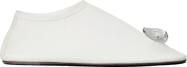 Women's Patos Adorned Mesh Flats - Clear Silver - Size 10