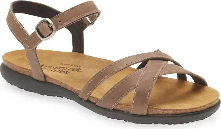 Women's Patricia Sandals In Latte Brown Leather
