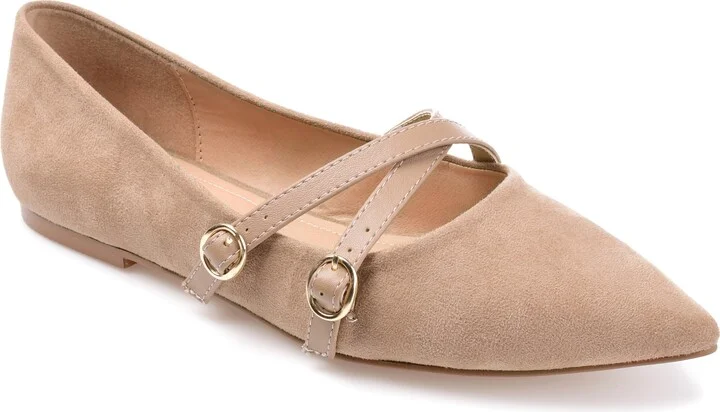Womens Patricia Slip On Pointed Toe Ballet Flats