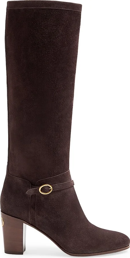Women's Pattie Crust 75MM Leather Boots - Brown - Size 7