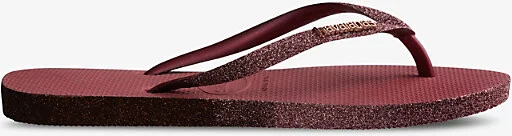 Womens Pau Brasil Slim Sparkle II Rubber Flip-Flops 1/2