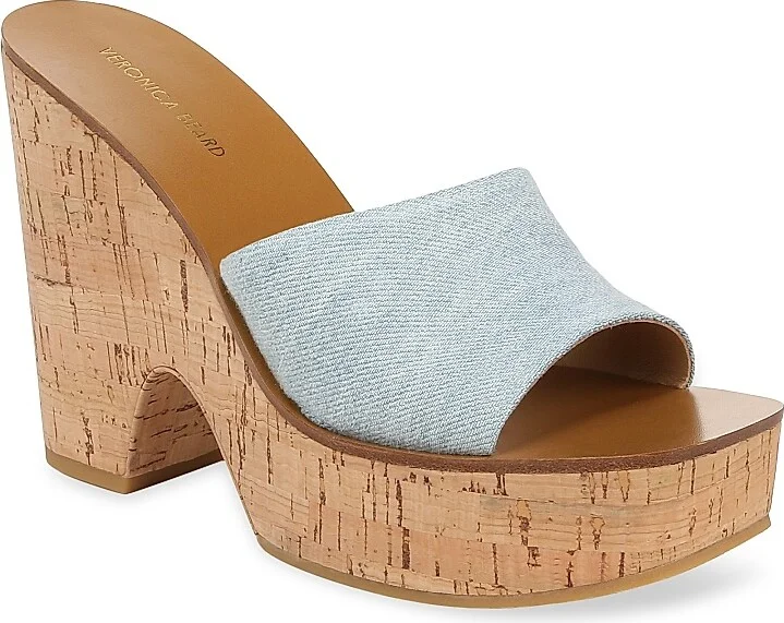 Women's Paulita Denim Platform Wedge Sandals - Vista Blue - Size 10 - Image 2
