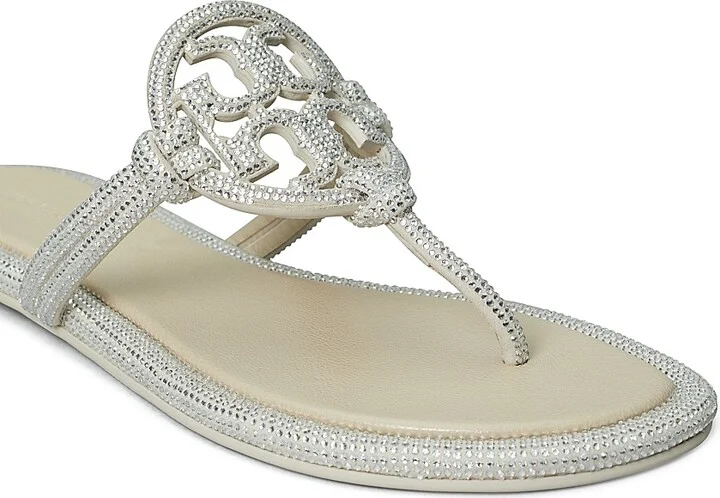 Women's Pavé Cord Miller Leather Sandals - Perfect Black - Size 5 - Image 5
