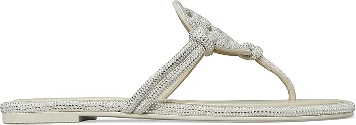 Women's Pavé Cord Miller Leather Sandals - Perfect Black - Size 5 - Image 6