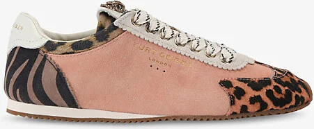 Womens Peach Islington Eagle-Embellished Suede Trainers Eur 36 / 3 Uk Women
