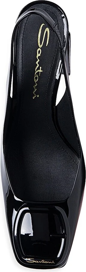 Women's Peaches 85MM Patent Leather Slingback Pumps - Black - Size 6 - Image 5