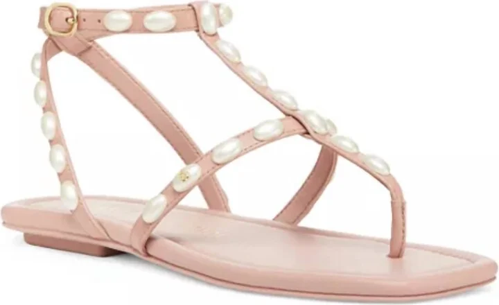 Women's Pearlita Embellished High Heel Slide Sandals In Clay
