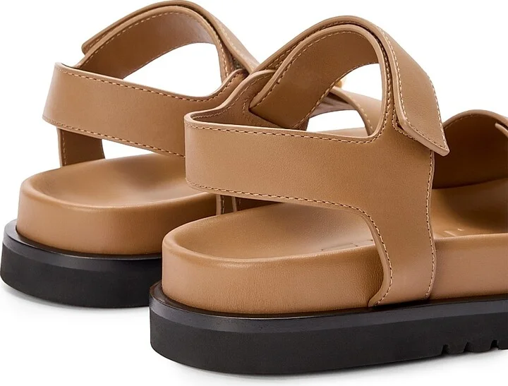 Women's Pebble Fussbett Leather Sandals - Oak - Size 6 - Image 4