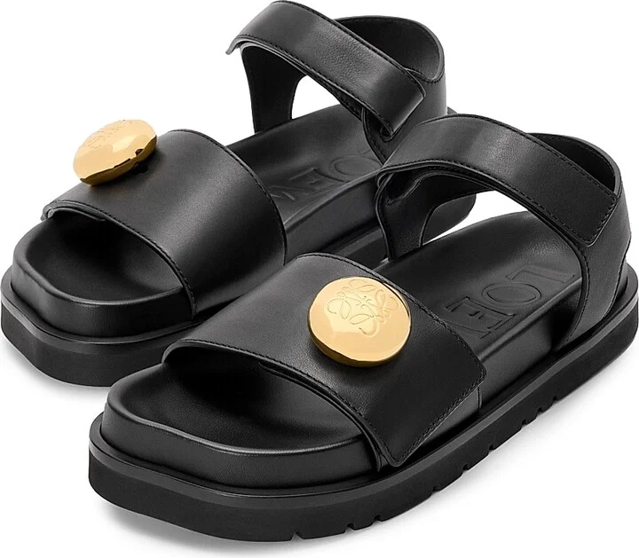 Women's Pebble Fussbett Leather Sandals - Oak - Size 6 - Image 6