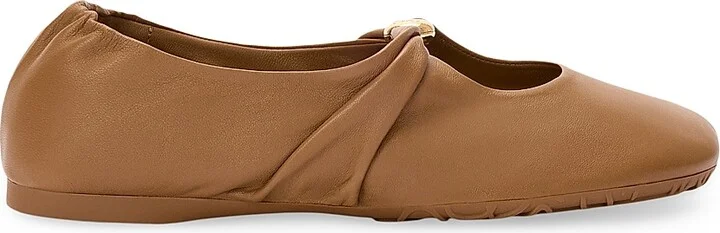 Women's Pebble Soft Ballerina Flats - Oak - Size 6