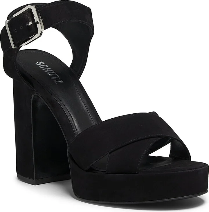 Women's Penelope 101MM Suede Platform Sandals - Black - Size 10.5 - Image 2