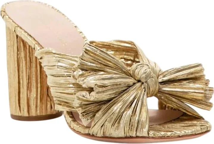 Women's Penny Bow Heel In Gold