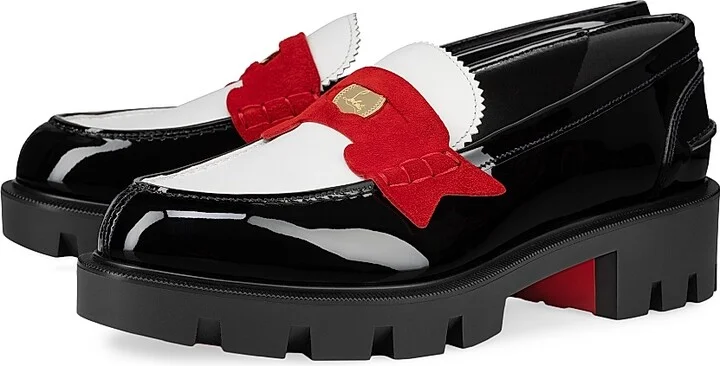 Women's Penny Lug Calf Leather Loafers - Multicolored - Size 5 - Image 2