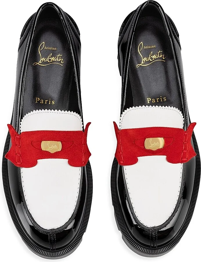 Women's Penny Lug Calf Leather Loafers - Multicolored - Size 5 - Image 4