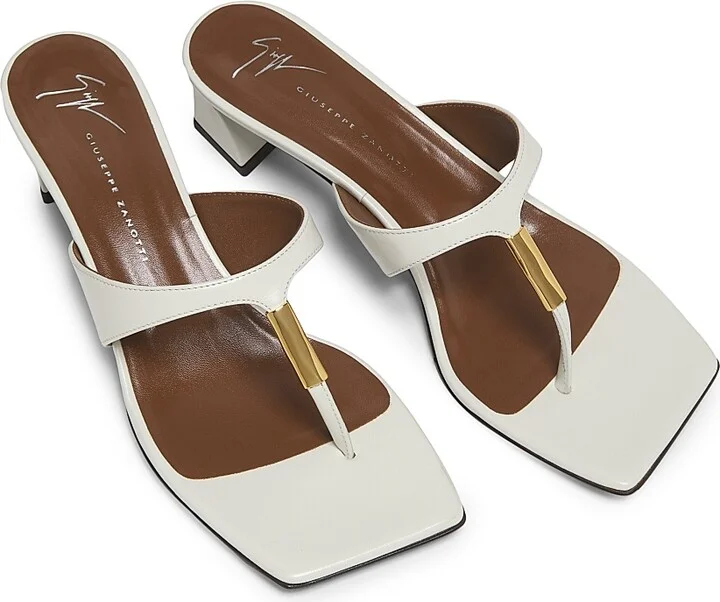 Women's Pepita Leather Block-Heel Sandals - Castagna - Size 8.5 - Image 9