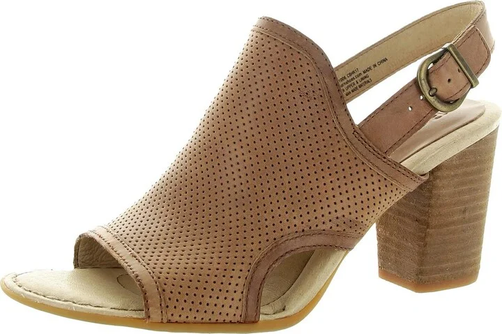 Womens Perforated Leather Heels