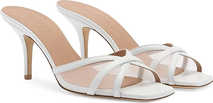 Women's Perla 70MM Mesh Sandals - White - Size 11.5 - Image 2