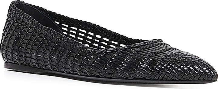 Women's Perro Woven Leather Flats - Black - Size 7 - Image 2