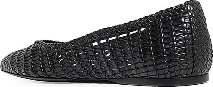 Women's Perro Woven Leather Flats - Black - Size 7 - Image 3
