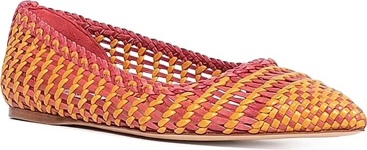 Women's Perro Woven Leather Flats - Black - Size 7 - Image 4