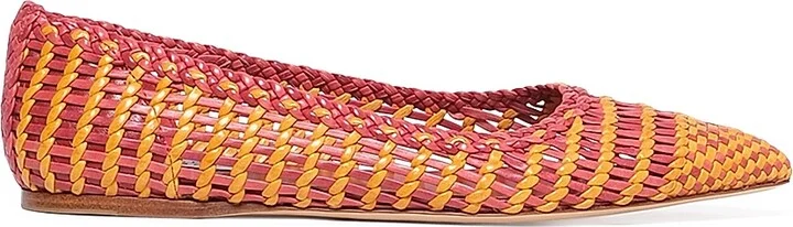Women's Perro Woven Leather Flats - Black - Size 7 - Image 6