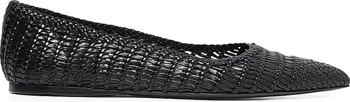 Women's Perro Woven Leather Flats - Black - Size 7