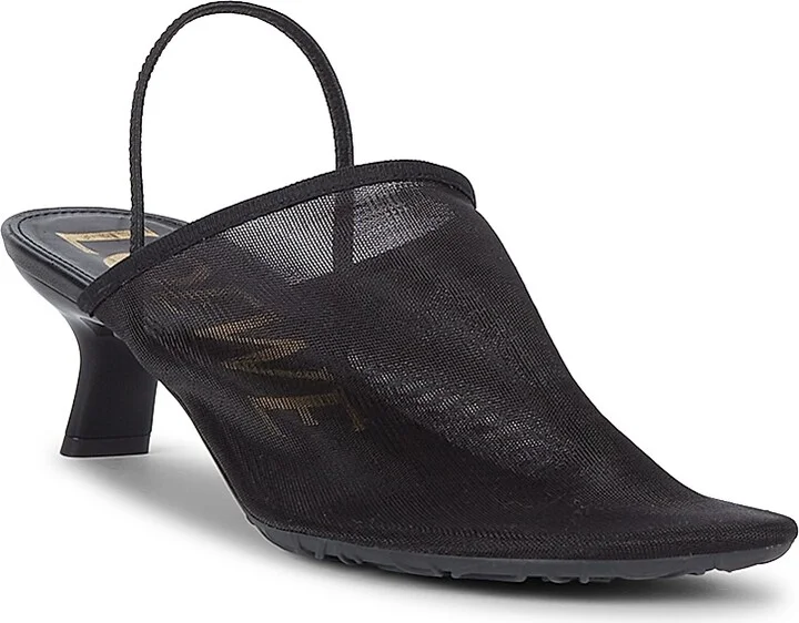 Women's Petal 45MM Mesh Slingback Mules - Black - Size 6 - Image 2